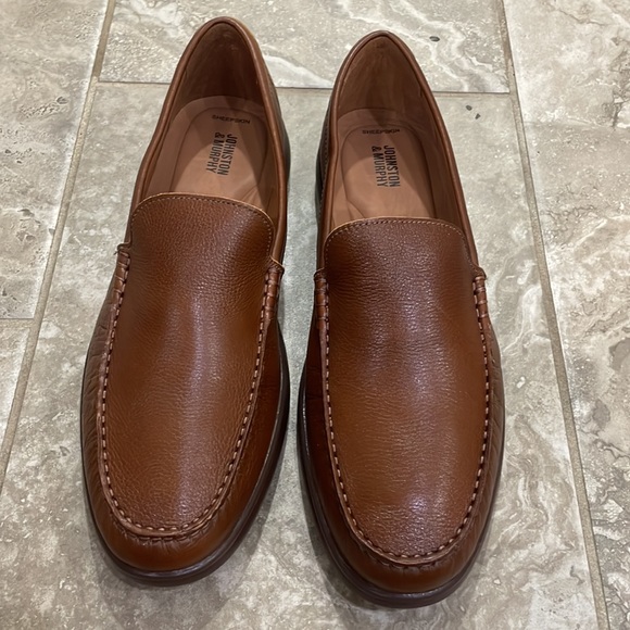 Johnston & Murphy Brannon-Venetian Loafer (Tan Leather) Slip On Shoe sz 12 M - Picture 4 of 12